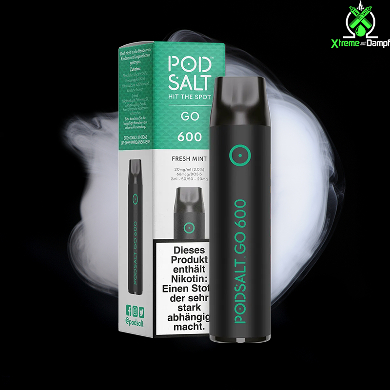 Pod Salt Go | Vape Pen | 20mg - 600 Z&uuml;ge Fresh Mint