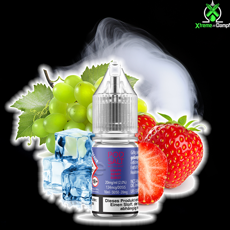 PodSalt Xtra | NicSalt | Grape Berry Burst 10ml Nikotinsalz