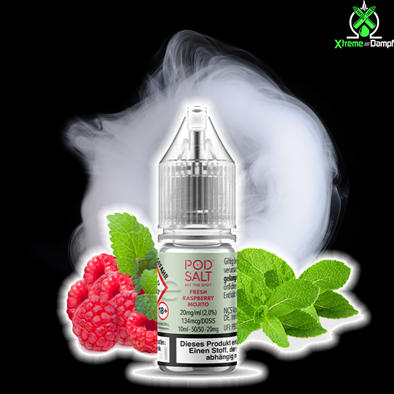 PodSalt Xtra | NicSalt | Fresh Raspberry Mojito 10ml Nikotinsalz