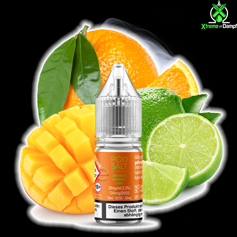 PodSalt Xtra | NicSalt | Orange Mango Lime 10ml Nikotinsalz